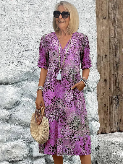Midikleid Damen mit Seitentaschen