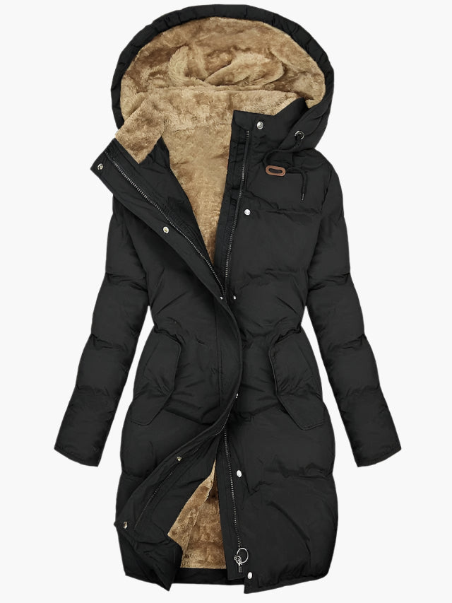 Warmer langer Wollmantel Damen für den Winter