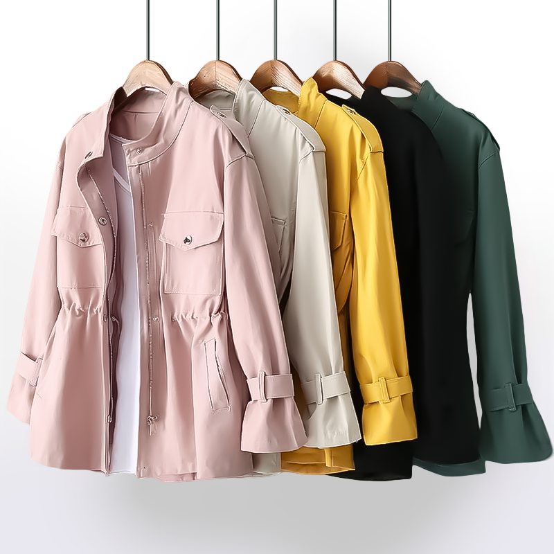 Elegante Jacke Damen aus Viskose – strukturierte Übergangsjacke im modernen Schnitt