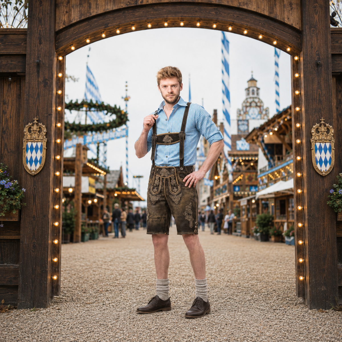 Lederhose Herren aus Rindsleder – traditionelle Trachtenhose
