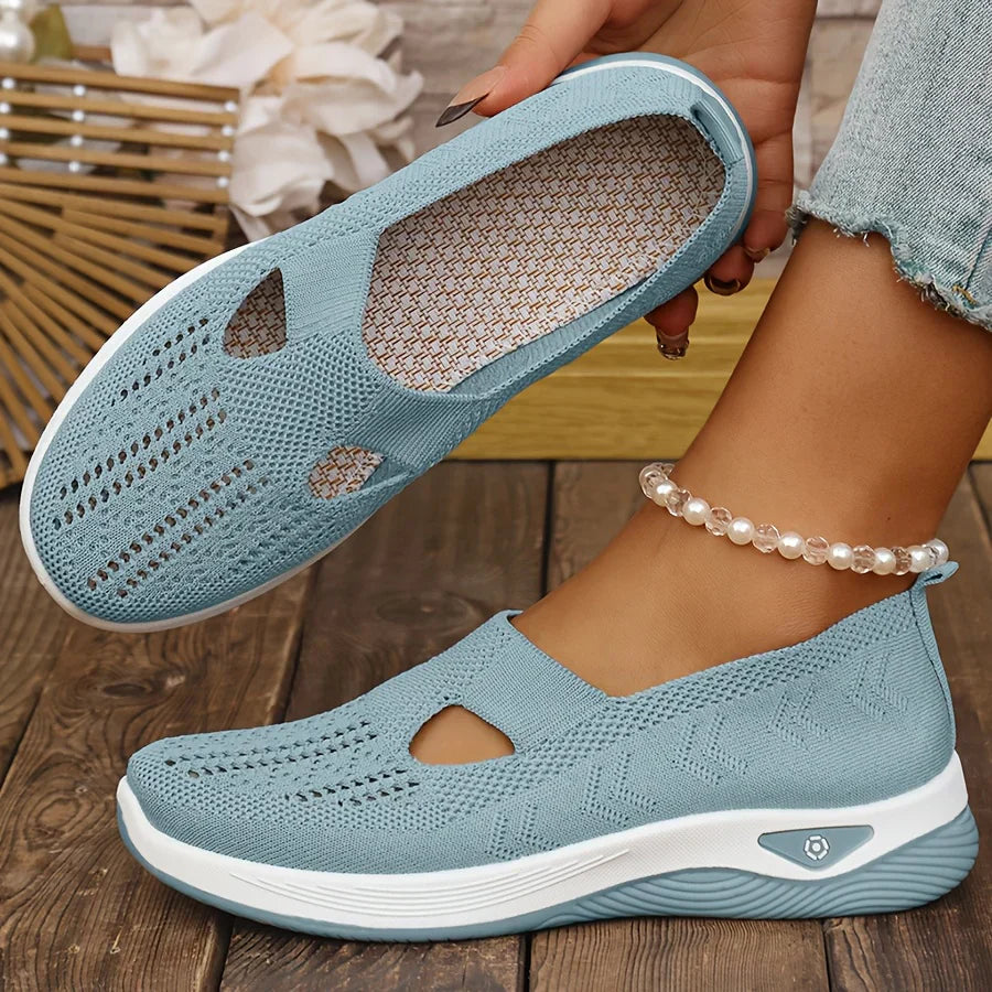 Bequeme Slip-on Schuhe aus Textil – leichte Halbschuhe mit weichem Fußbett
