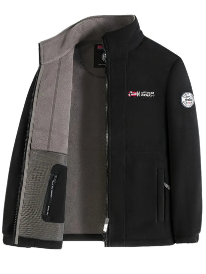 Fleecejacke aus weichem Fleece – Outdoor-Jacke mit hohem Kragen