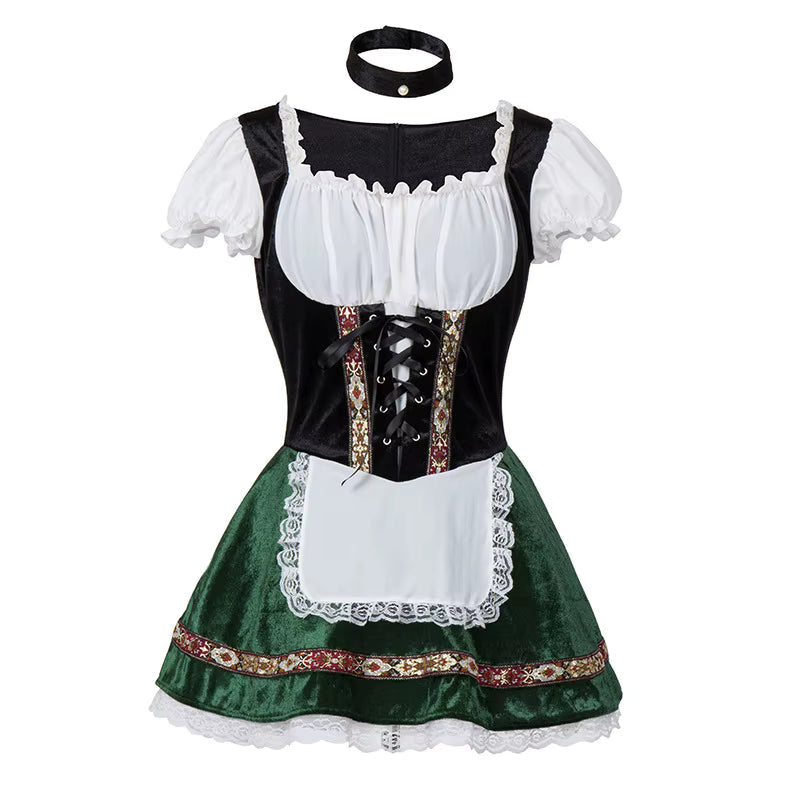 Dirndl Damen mit Schnürmieder und Puffärmeln – Trachtenkleid