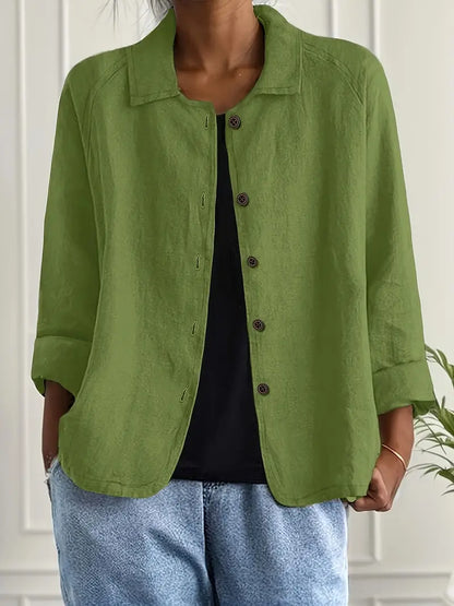 Damen leichte Jacke mit Knopfleiste – Casual Übergangsjacke