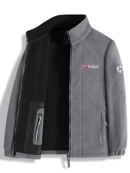 Fleece Jacke Herren mit Stehkragen