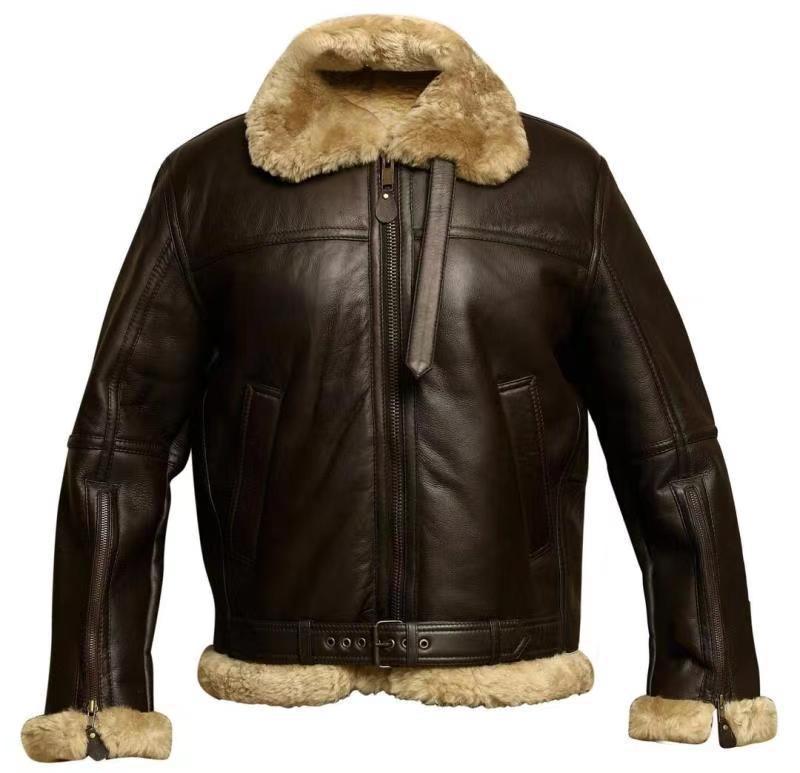 Fliegerjacke Herren mit Reißverschluss – klassische Bomberjacke aus Polyamid