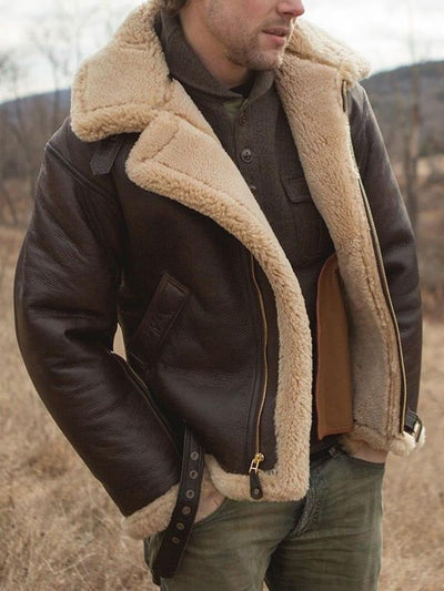 Fliegerjacke Herren mit Reißverschluss – klassische Bomberjacke aus Polyamid