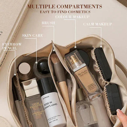Damen Kosmetiktasche luxuriös – Kulturtasche aus Kunstleder