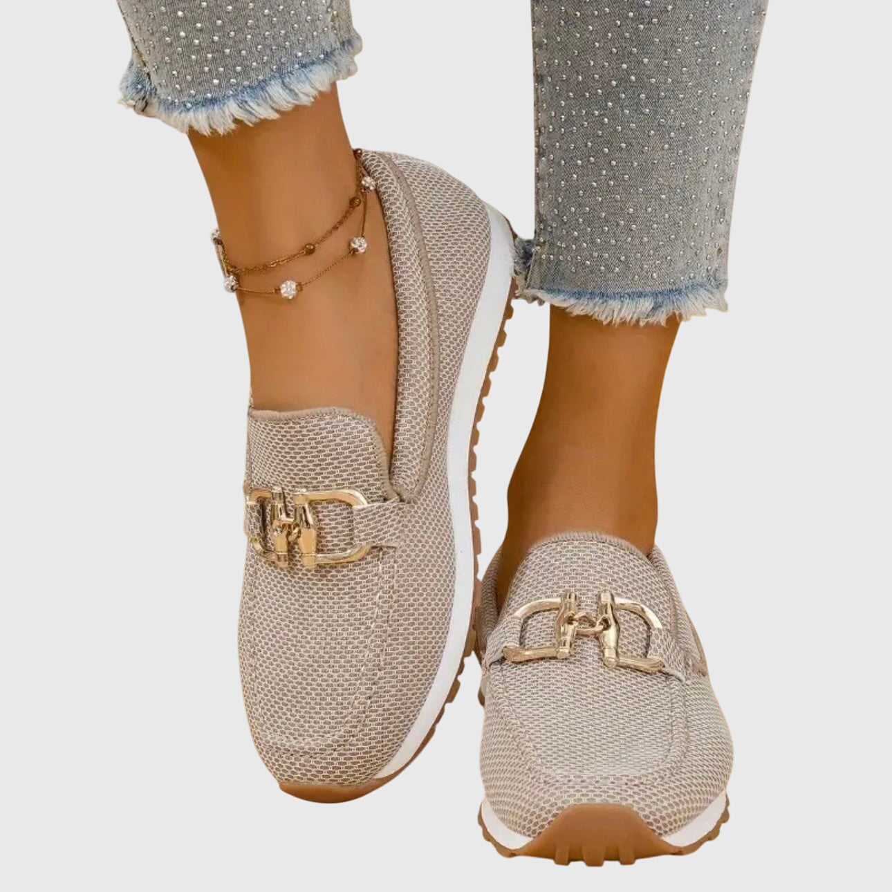 Orthopädische Loafer Damen – bequeme Slipper, Detailansicht