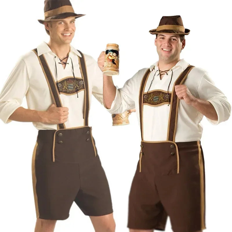 Herren Lederhosen-Set 3-teilig – Trachtenkostüm für Oktoberfest