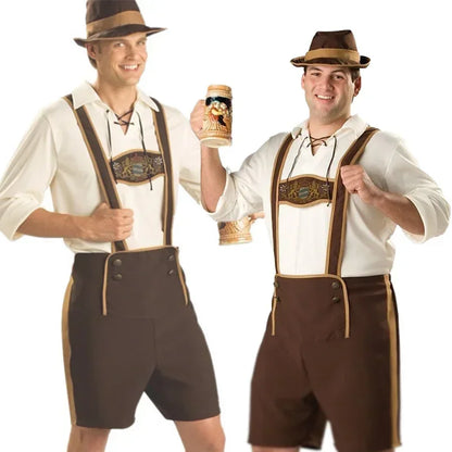 Herren Lederhosen-Set 3-teilig – Trachtenkostüm für Oktoberfest