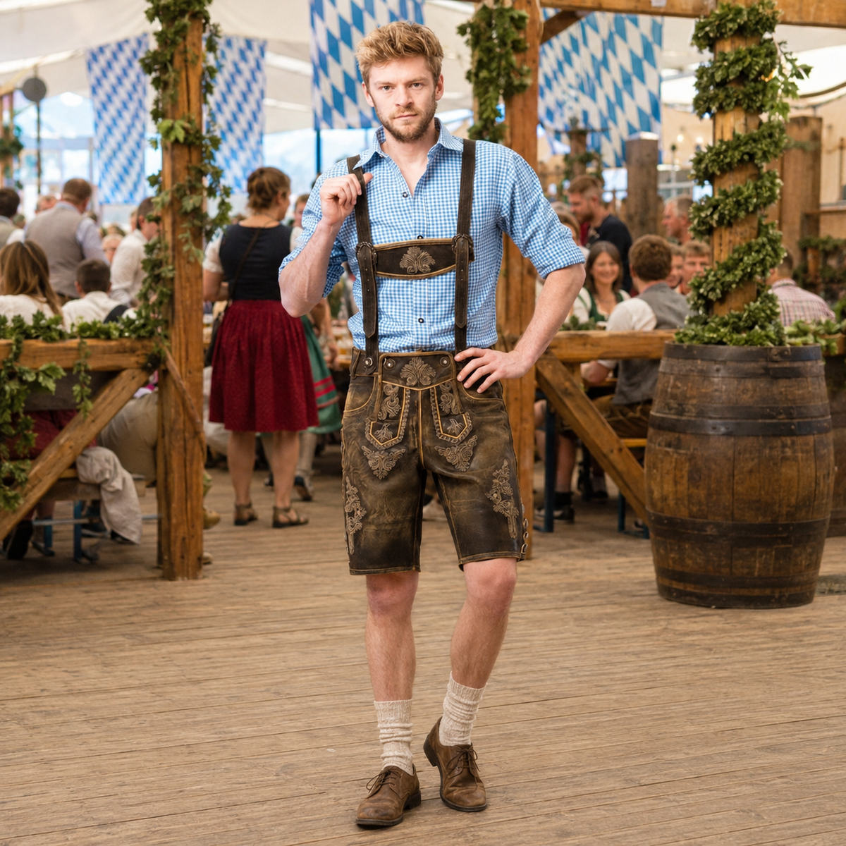 Lederhose Herren aus Rindsleder – traditionelle Trachtenhose