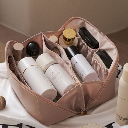 Damen Kosmetiktasche luxuriös – Kulturtasche aus Kunstleder