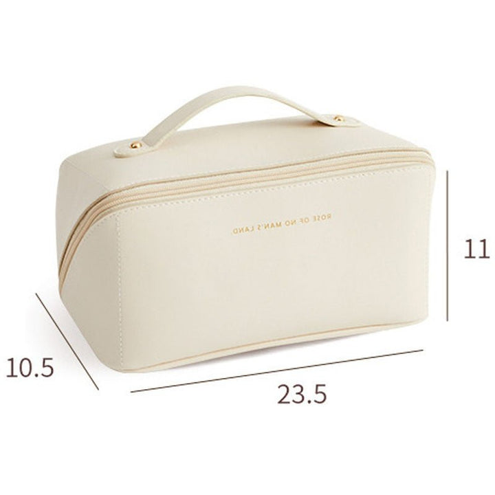 Damen Kosmetiktasche luxuriös – Kulturtasche aus Kunstleder