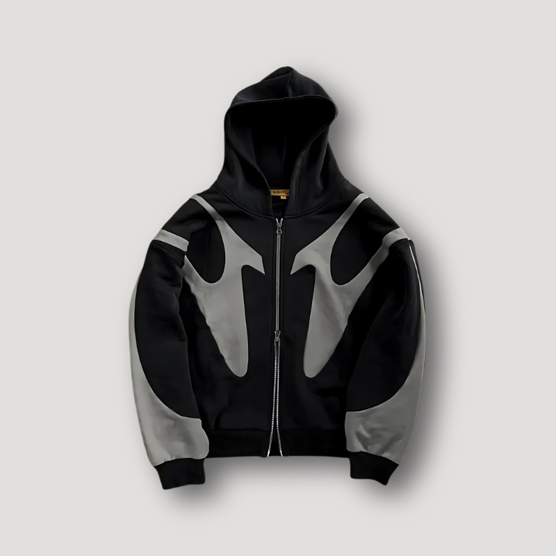 Trendiger Zip-Kapuzenpullover Herren