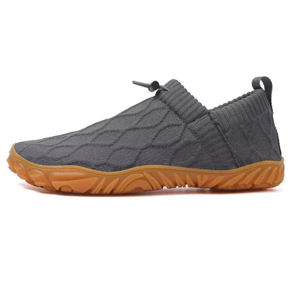 Barfußschuhe aus Textil in Grau