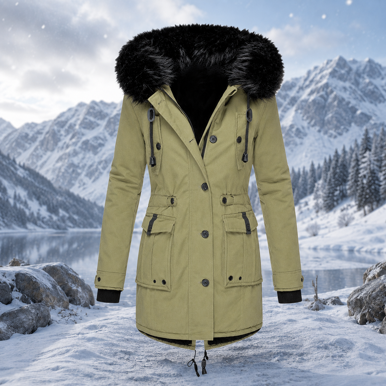 Warmer Baumwollmantel – Parka für die kalte Jahreszeit
