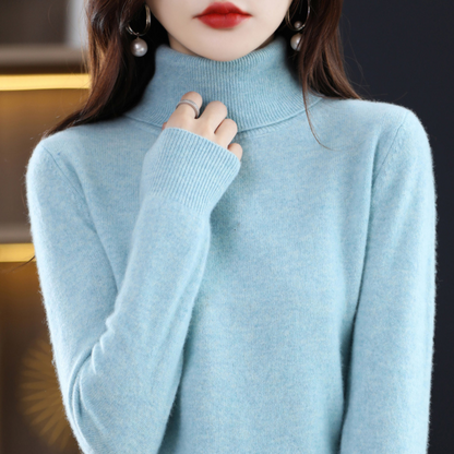 Weicher Feinstrick-Pullover Damen mit Rollkragen