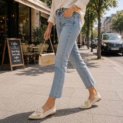 Orthopädische Loafer Damen aus Textil – bequeme Slipper mit Fußgewölbe-Stütze