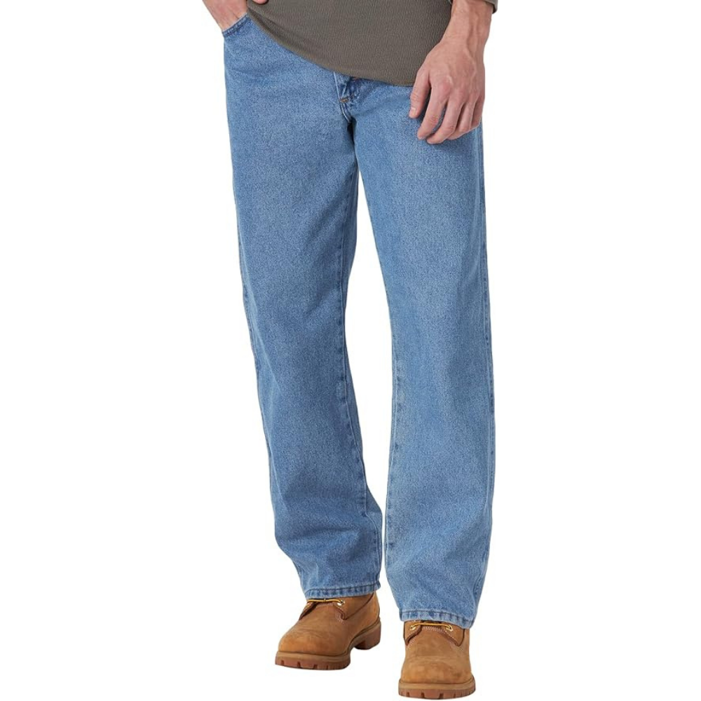 Klassische hellblaue Herren-Jeans mit gerader Passform und zeitlosem Five-Pocket-Design