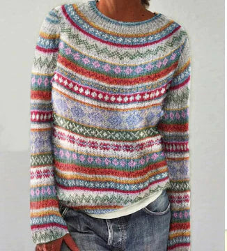 Damen Strickpullover Rundhals