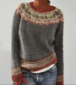 Warmer Pullover Damen aus Baumwollmischung