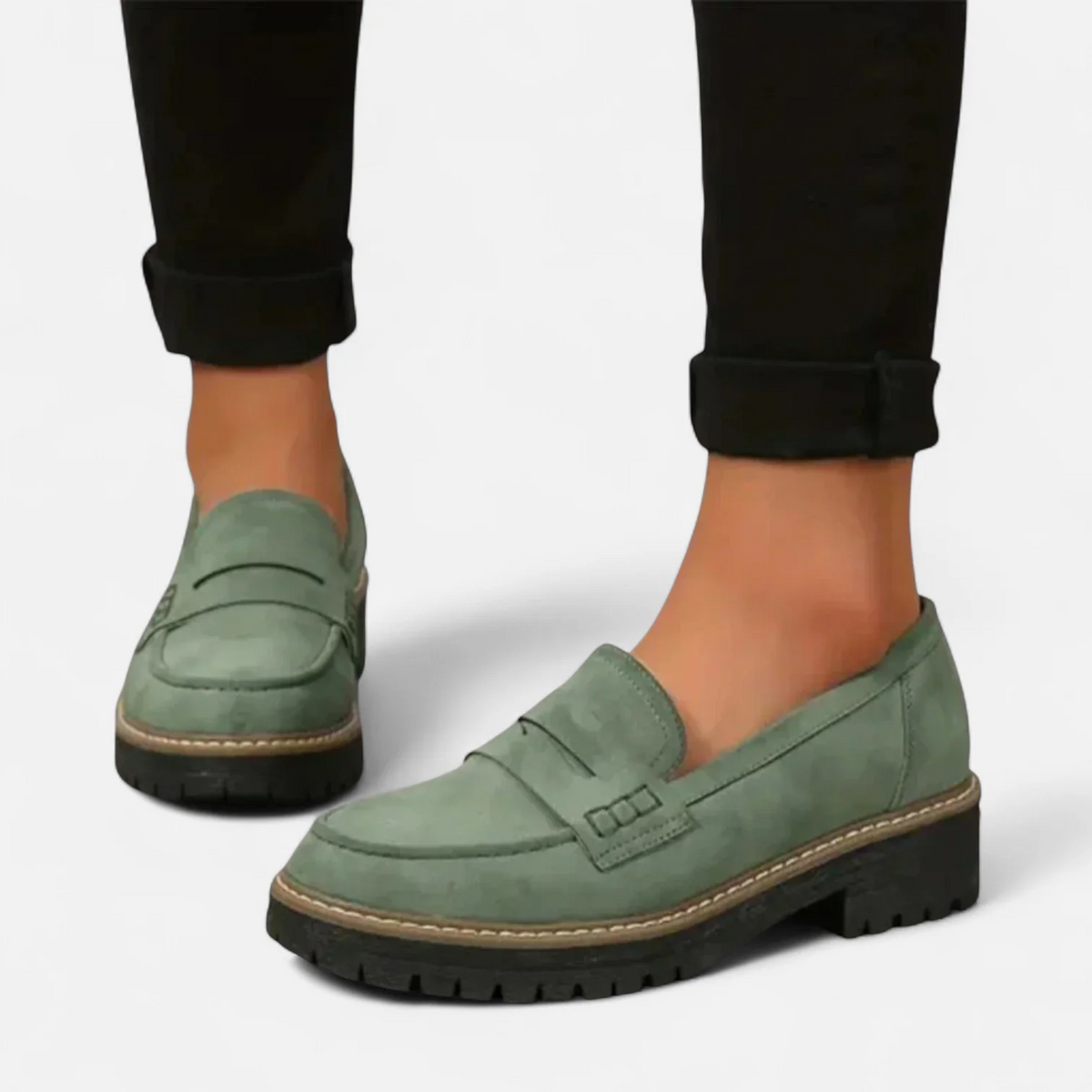 Damen Loafer mit markanter Sohle – klassische Slipper