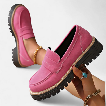 Damen Loafer mit markanter Sohle – klassische Slipper