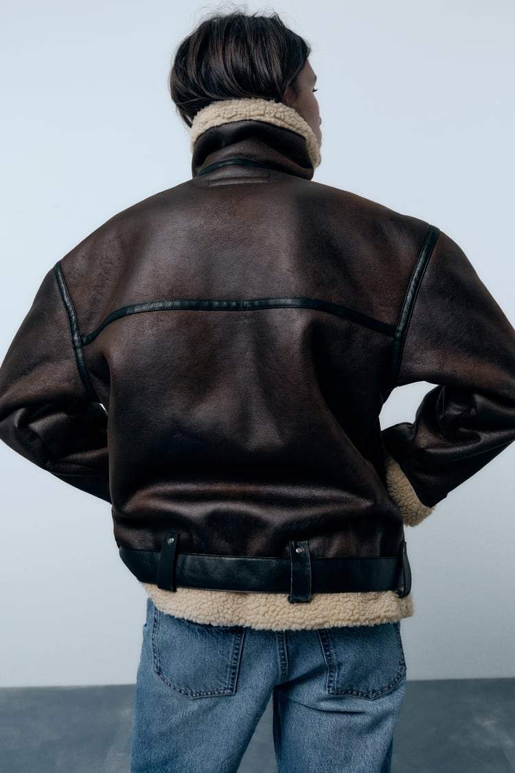 Elegante Kunstlederjacke Damen