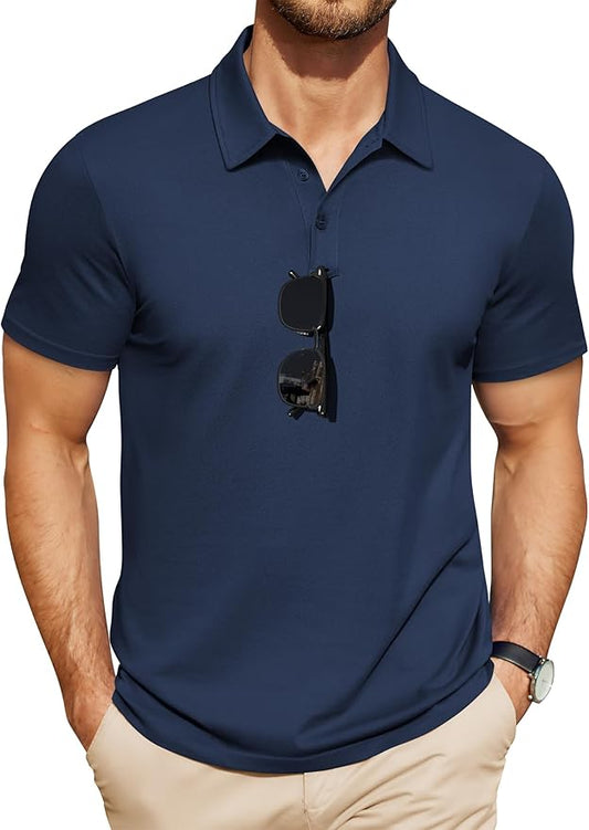 Klassisches Poloshirt aus atmungsaktivem Material mit eleganter Passform