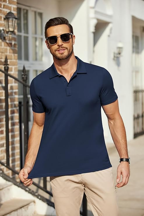 Klassisches Poloshirt aus atmungsaktivem Material mit eleganter Passform