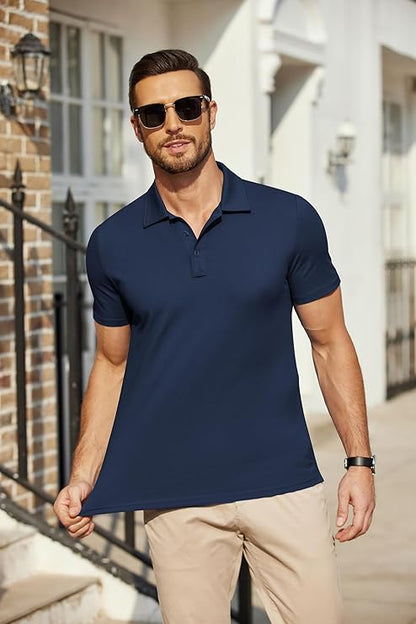 Klassisches Poloshirt aus atmungsaktivem Material mit eleganter Passform