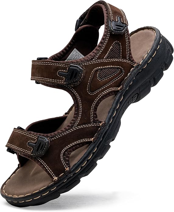 Robuste - Trekkingsandalen mit verstellbaren Klettverschlüssen und strapazierfähiger Profilsohle