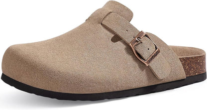 Bequeme - Clogs mit verstellbarem Riemen und ergonomischer Kork-Sohle