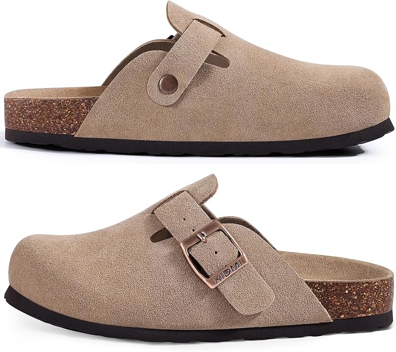 Bequeme - Clogs mit verstellbarem Riemen und ergonomischer Kork-Sohle