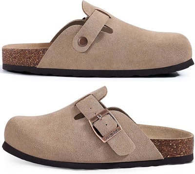 Bequeme - Clogs mit verstellbarem Riemen und ergonomischer Kork-Sohle