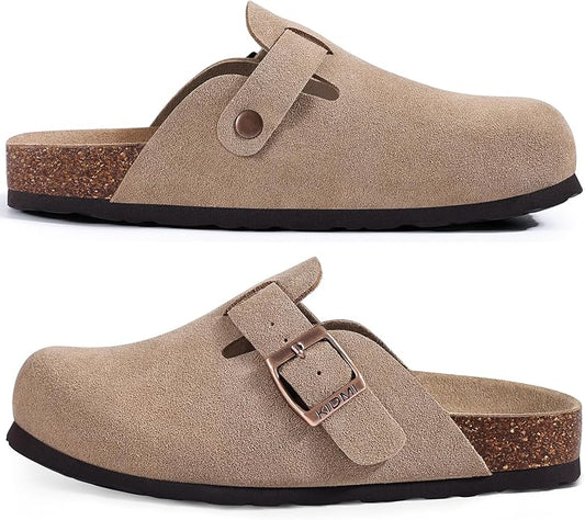 Bequeme - Clogs mit verstellbarem Riemen und ergonomischer Kork-Sohle