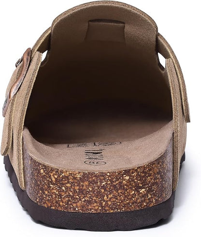 Bequeme - Clogs mit verstellbarem Riemen und ergonomischer Kork-Sohle
