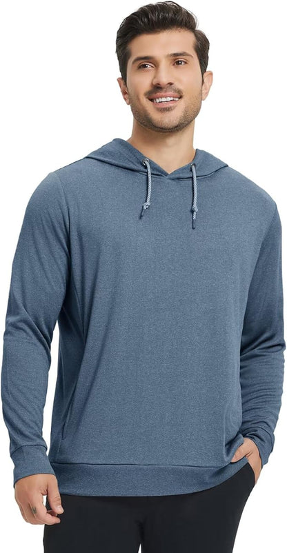 Klassischer melierter - Hoodie mit verstellbarer Kapuze och elastischen Bündchen