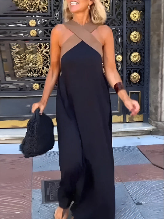 Maxikleid Damen mit Wickel-Ausschnitt