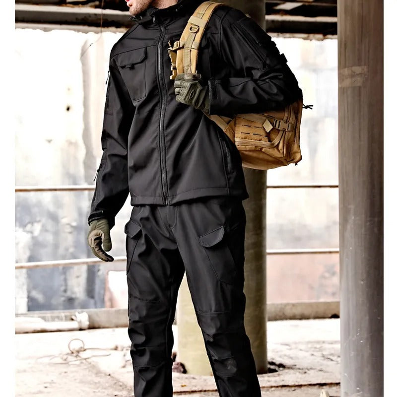 Outdoor-Set Herren aus Polyamid – wind- und wasserdichtes Softshell-Set