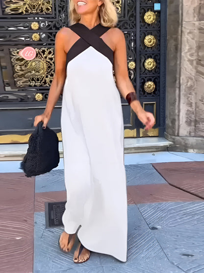 Luftiges Sommerkleid Damen mit V-Ausschnitt