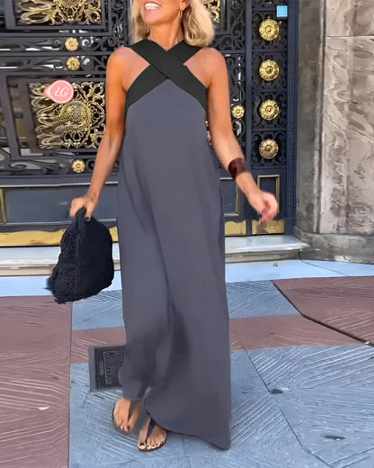 Langes Maxikleid Damen fließend