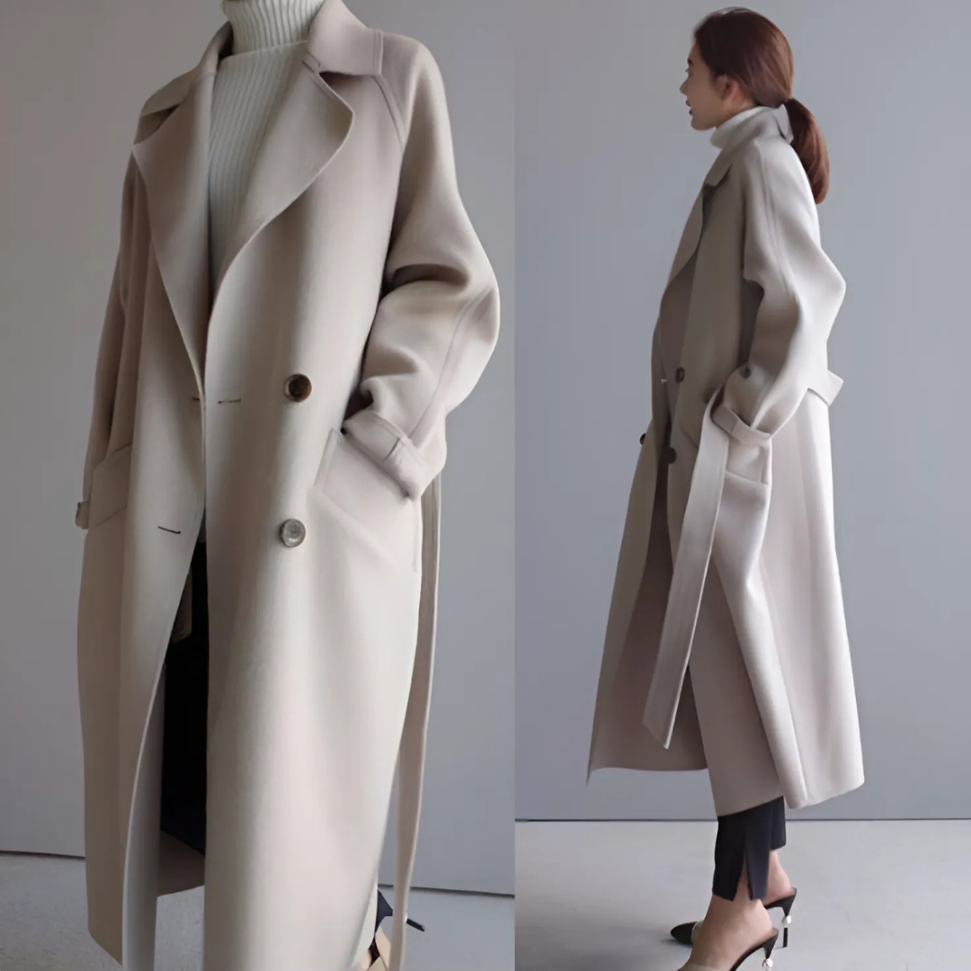 Wollmantel Damen – klassischer Wintermantel mit weichem Innenfutter