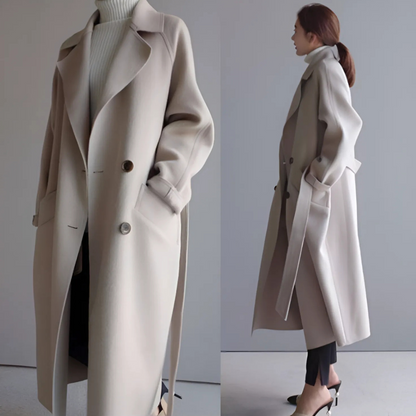 Wollmantel Damen – klassischer Wintermantel mit weichem Innenfutter