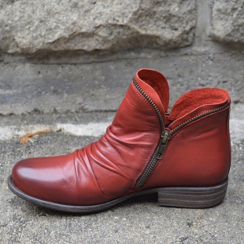 Damen Stiefeletten in Leder-Optik – trendige Ankle Boots