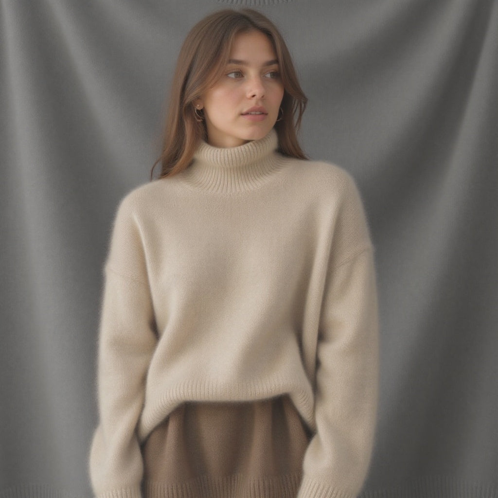 Weicher Feinstrick-Pullover Damen im lockeren Schnitt