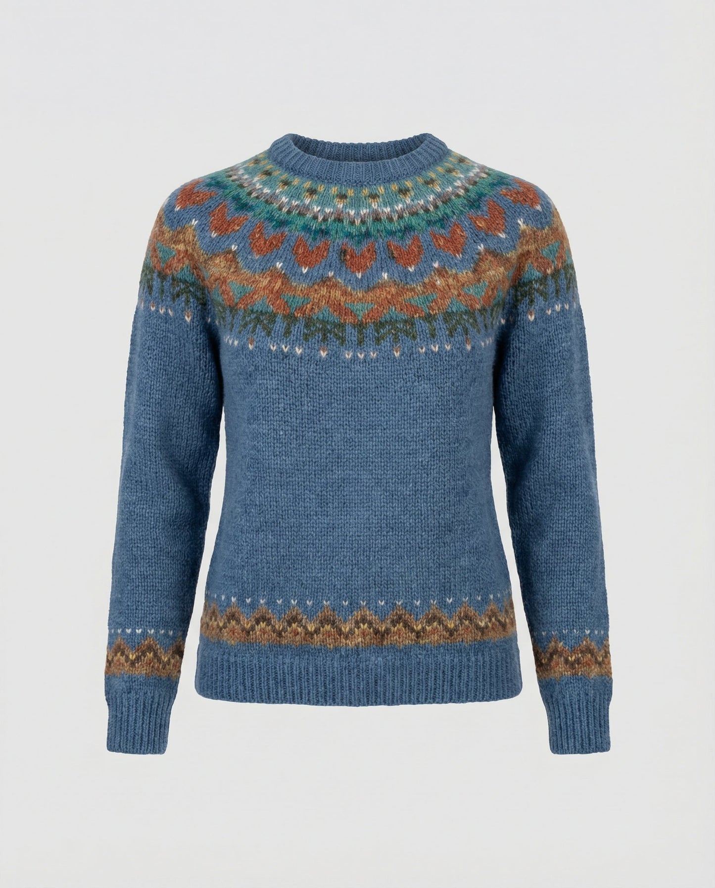 Strickpullover Damen aus Polyester – Islandstrick, Produktansicht