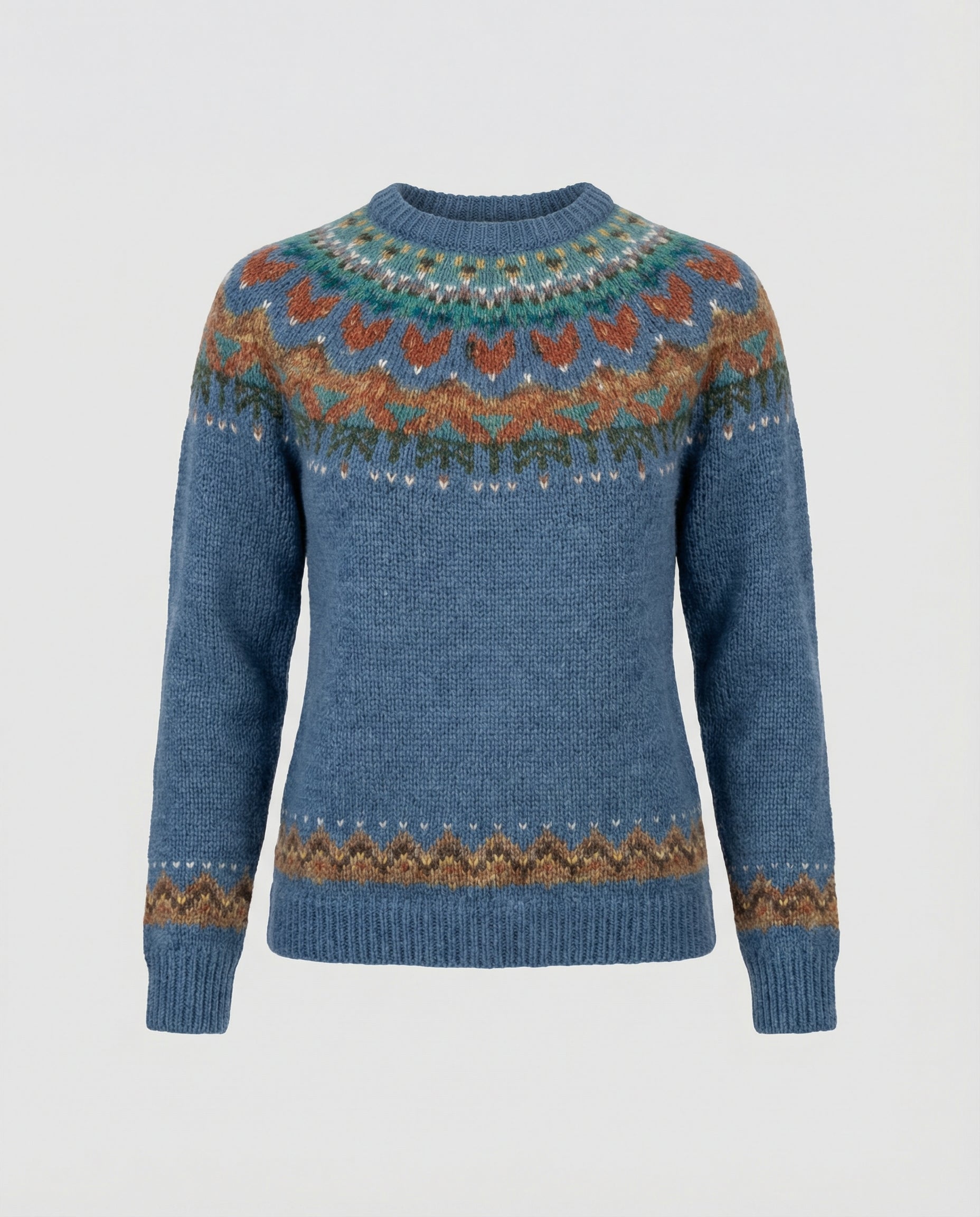 Strickpullover Damen aus Polyester – Islandstrick, Produktansicht