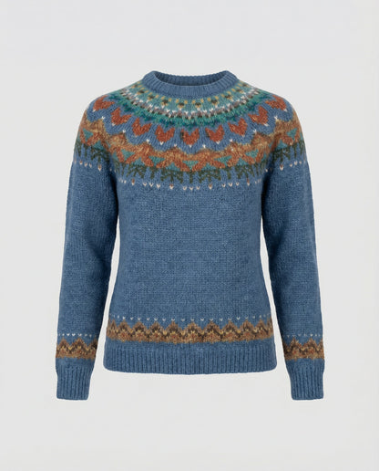 Strickpullover Damen aus Polyester – Islandstrick, Produktansicht